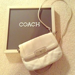COACH WHITE LEATHER CROSSBODY